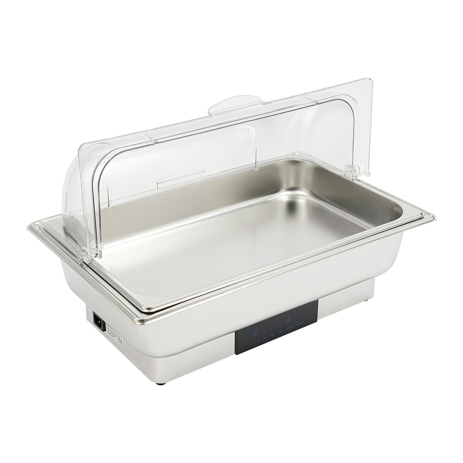 Scaldavivande elettrico per buffet, contenitore termico in acciaio inox, serbatoio dell'acqua da 15 l, 600 W, 9 l, padella per alimenti, controllo della temperatura, display LED, feste di famiglia