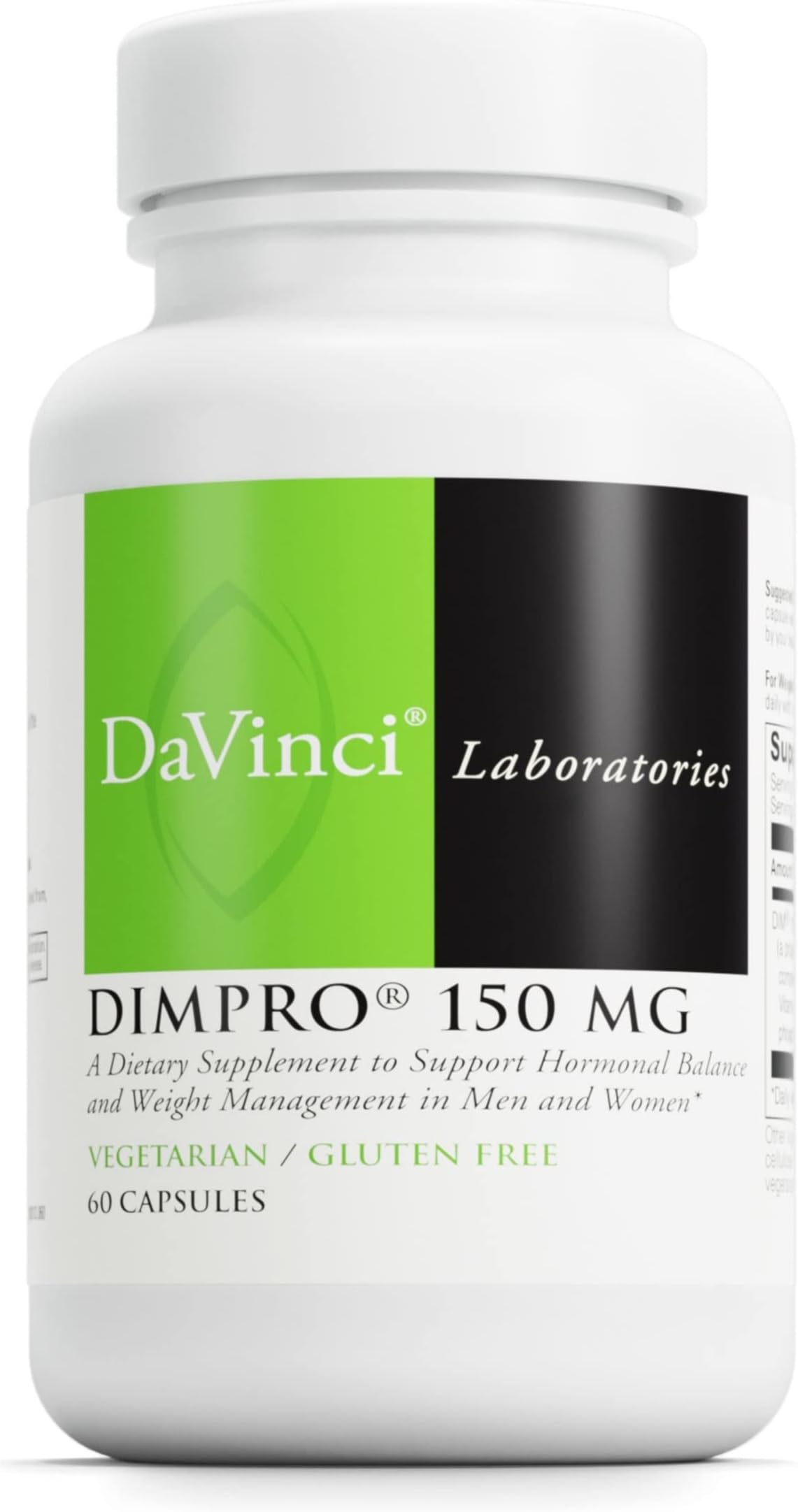 - DAVINCI Labs DIMPro 150mg - Helps Support Hormonal Balance, Estrogen Metabolism & More with DIM* - Gluten-Free - 60 Capsules (60 Servings)