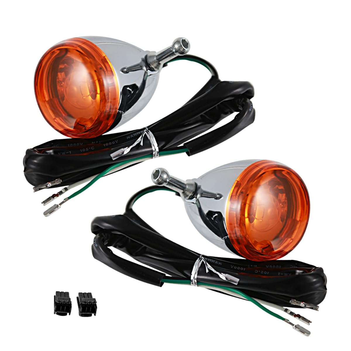 Amazon | フロント クローム ブレット オレンジ ウインカー Harley