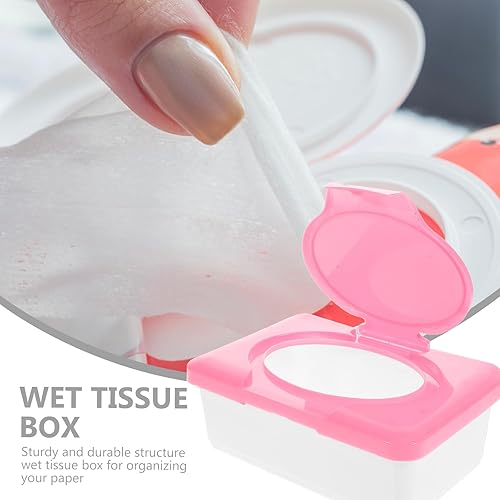 Miniatura 3 de Caja de pañuelos húmedos reutilizables para el hogar, organizador de pañuelos húmedos, contenedor de almacenamiento, dispensador de toallitas