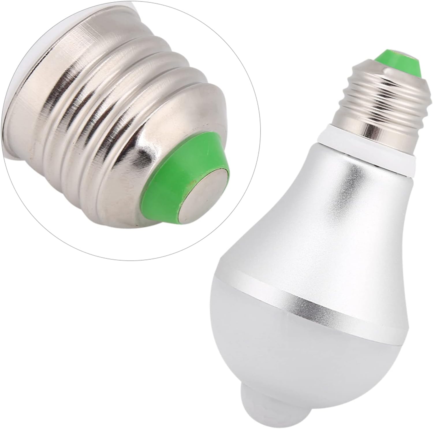 E27 5W PIR Infrared Motion Sensor LED Bulb, Auto Motion Sensor Light Bulb for Outdoor and Indoor Use, Pure White 6500K