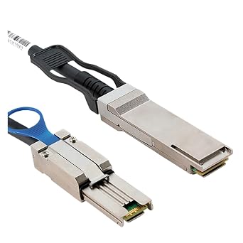 SFF-8436 to SFF-8088 DDR Hybrid S-AS Cable, External Copper S-AS Cable for NetApp DS4243 DS4246 DS22462M