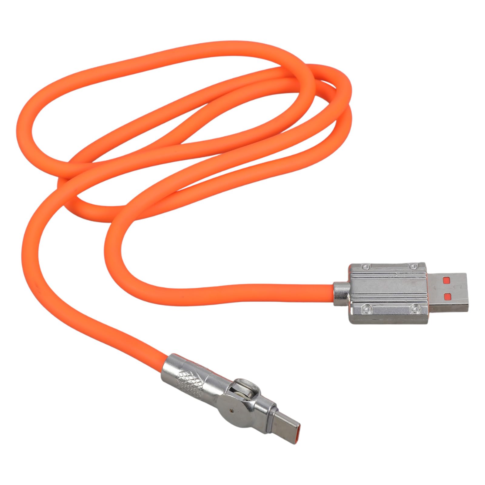 Fentency USB to USB C Cable 120W,180 Rotating Head with LED USB C Charging Cable Fast Charging for Cellphone Tablet