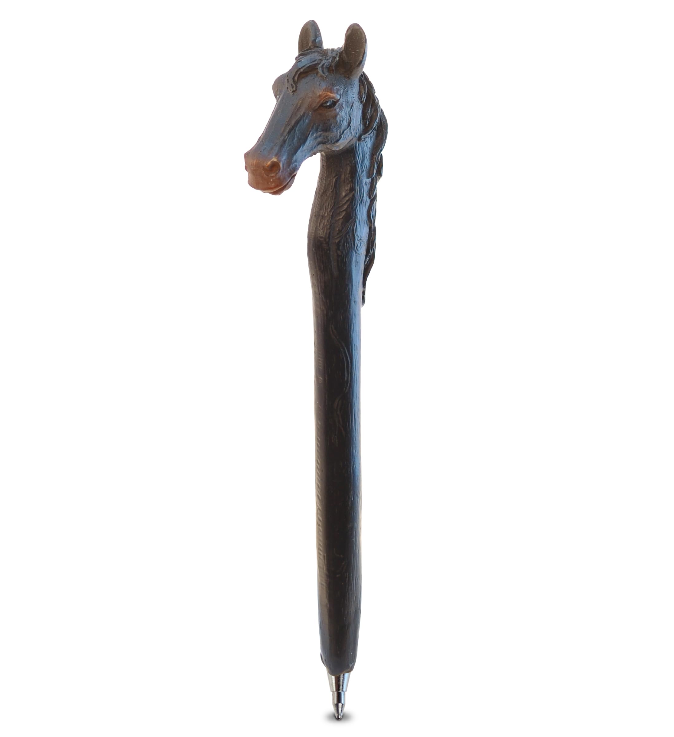 Planet Pens 3D Horse Novelty Writing Pen - Cute Ballpoint Pen Designed with Horse Head Figure, Farm Animal Black Ink Pens for Gifts, Journaling