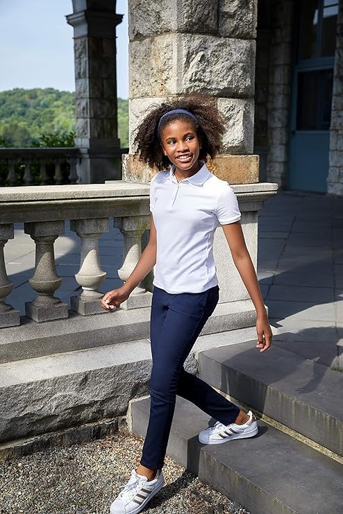 Image of French Toast Girls' Skinny Fit Stretch Twill Pant | Adjustable waist; School Uniform Pants; Available in Girls' Plus sizes
