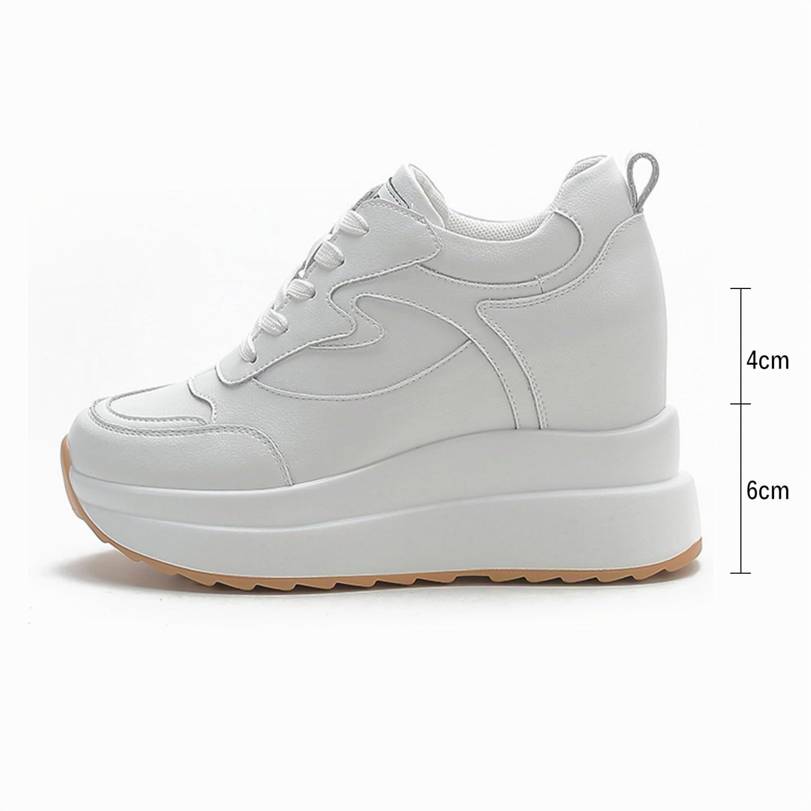 Damen Sneaker mit Keilabsatz 10 cm Plateau Freizeitschuhe Mode Wedges Sneakers Bequeme rutschfest Turnschuhe