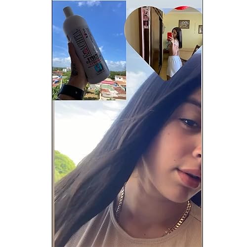 Miniatura 5 de Chocolate de queratina brasileña fuerte de 32 onzas (1 litro) KERACHITA, tratamiento alisador del cabello, alisado mejorado, queratina brasileña