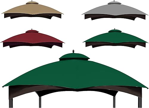 SCOCANOPY Parte superior de repuesto verde bosque compatible con Lowe's Allen Roth 10X12 Gazebo modelo #GF-12S004B-1#GF-12S004BTO#TPGAZ17-002C