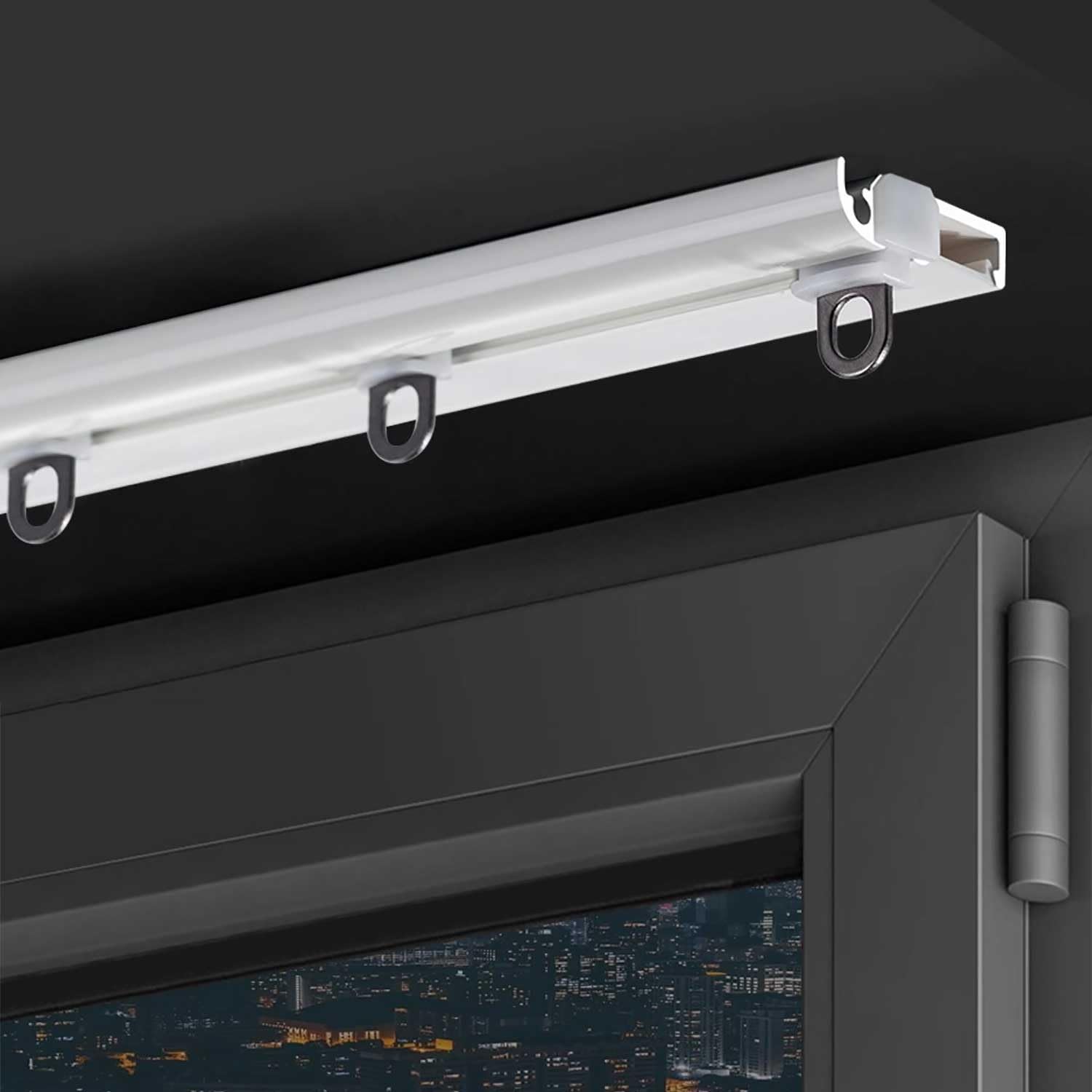 Riel de techo UltraThin para dividir habitaciones grandes de forma rápida y moderna