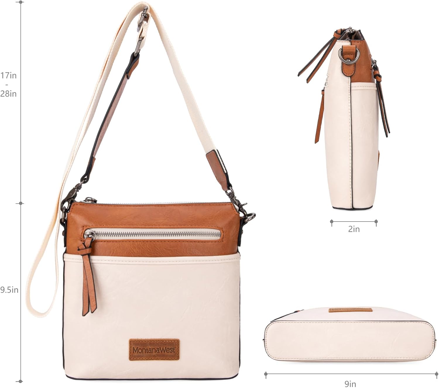 Montana West Crossbody Bag for Women Multi Pocket Cross Body Bag Purses with Guitar Strap - Image 5