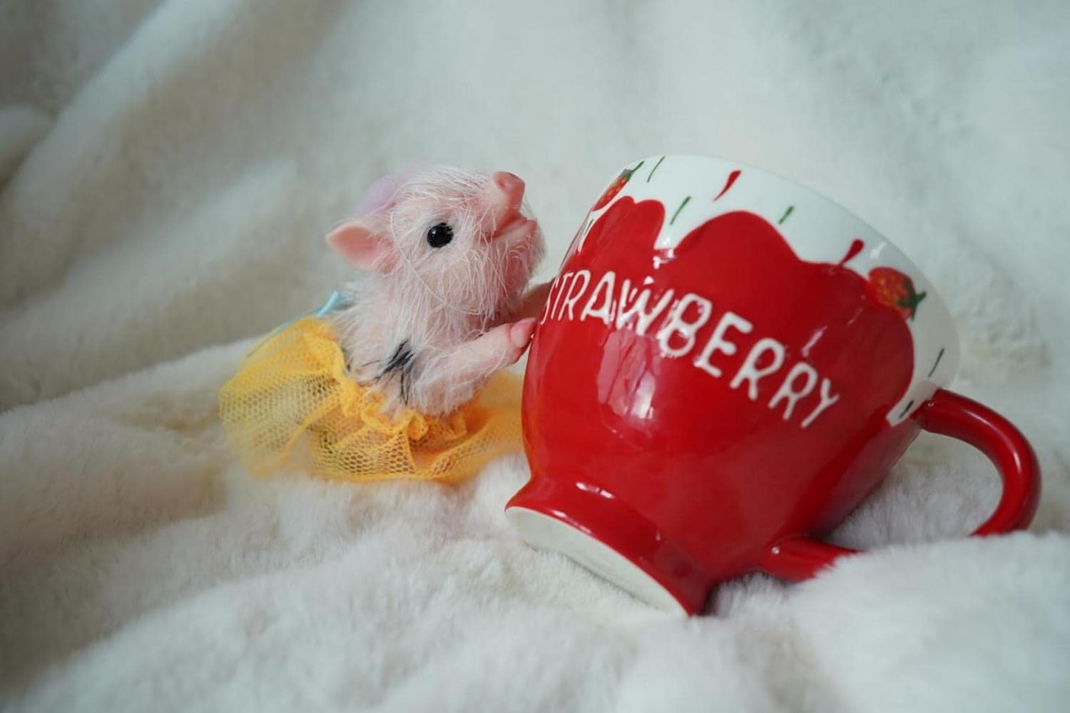 5’’ Full Body Silicone Piglet Cute Lifelike Piglet Reborn Baby Piglet-A