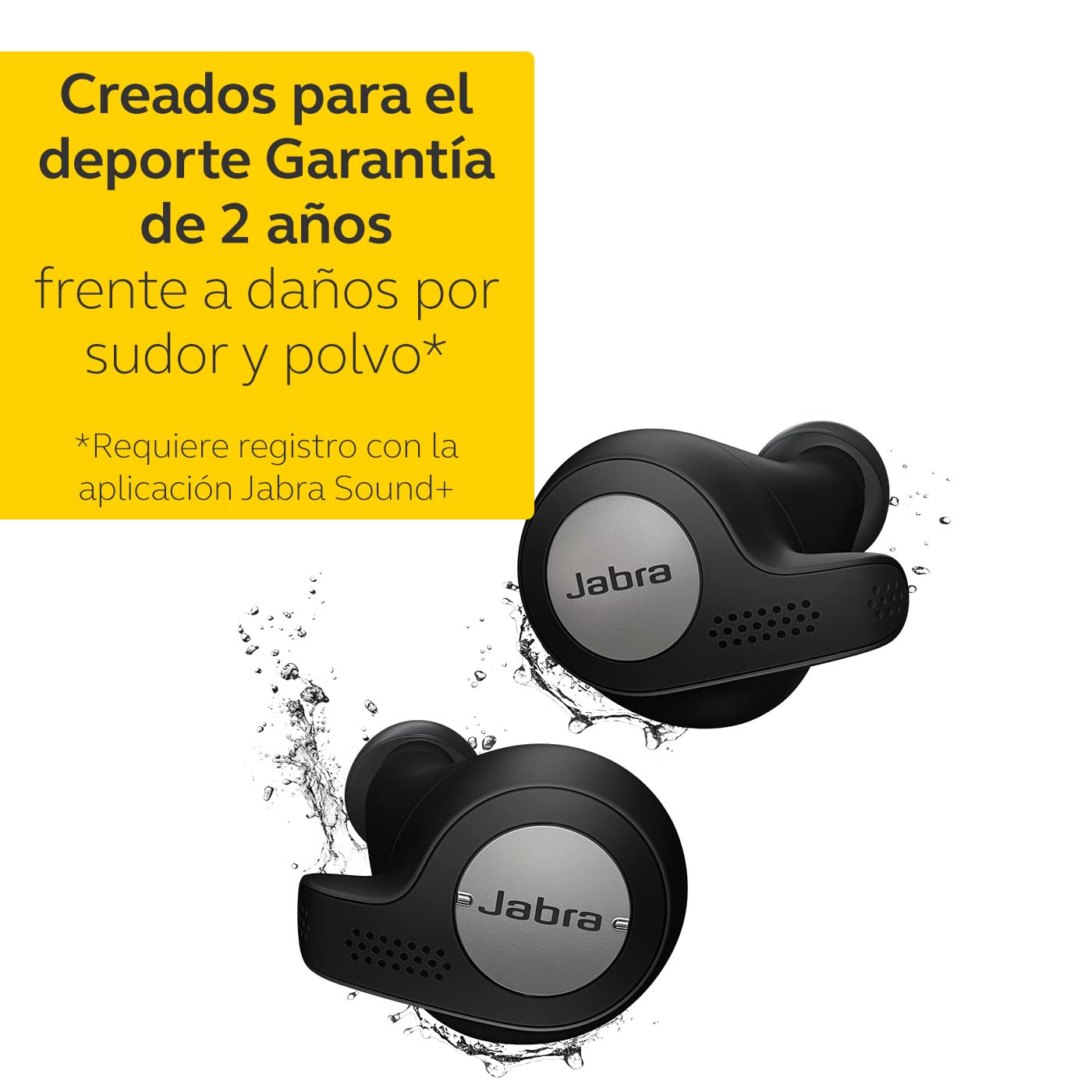 Jabra Elite Active 65t, Auriculares Deportivos Bluetooth con Cancelación Pasiva de Ruido y Sensor de Movimiento, Auténticas Llamadas Inalámbricas y Música, Negro Titanio