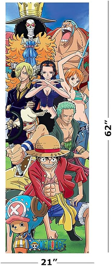Amazon Com Poster Stop Online One Piece Manga Anime Tv Show Door Poster Luffy His Crew Size 21 X 62 Home Kitchen