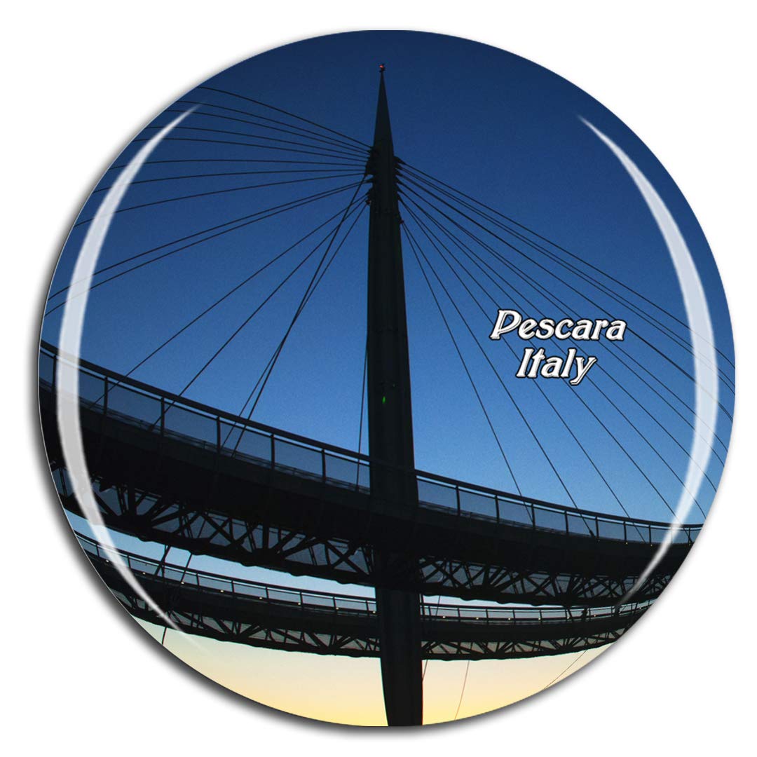 Weekino Italy Sea Bridge Pescara Fridge Magnet 3D Crystal Glass Tourist City Travel Souvenir Collection Gift Strong Refrigerator Sticker