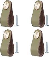 Vista 11 de Tiradores de cuero para cajones, paquete de 4 pomos para cajones de gabinete, pomos suaves para puerta de armario que mejoran el aspecto