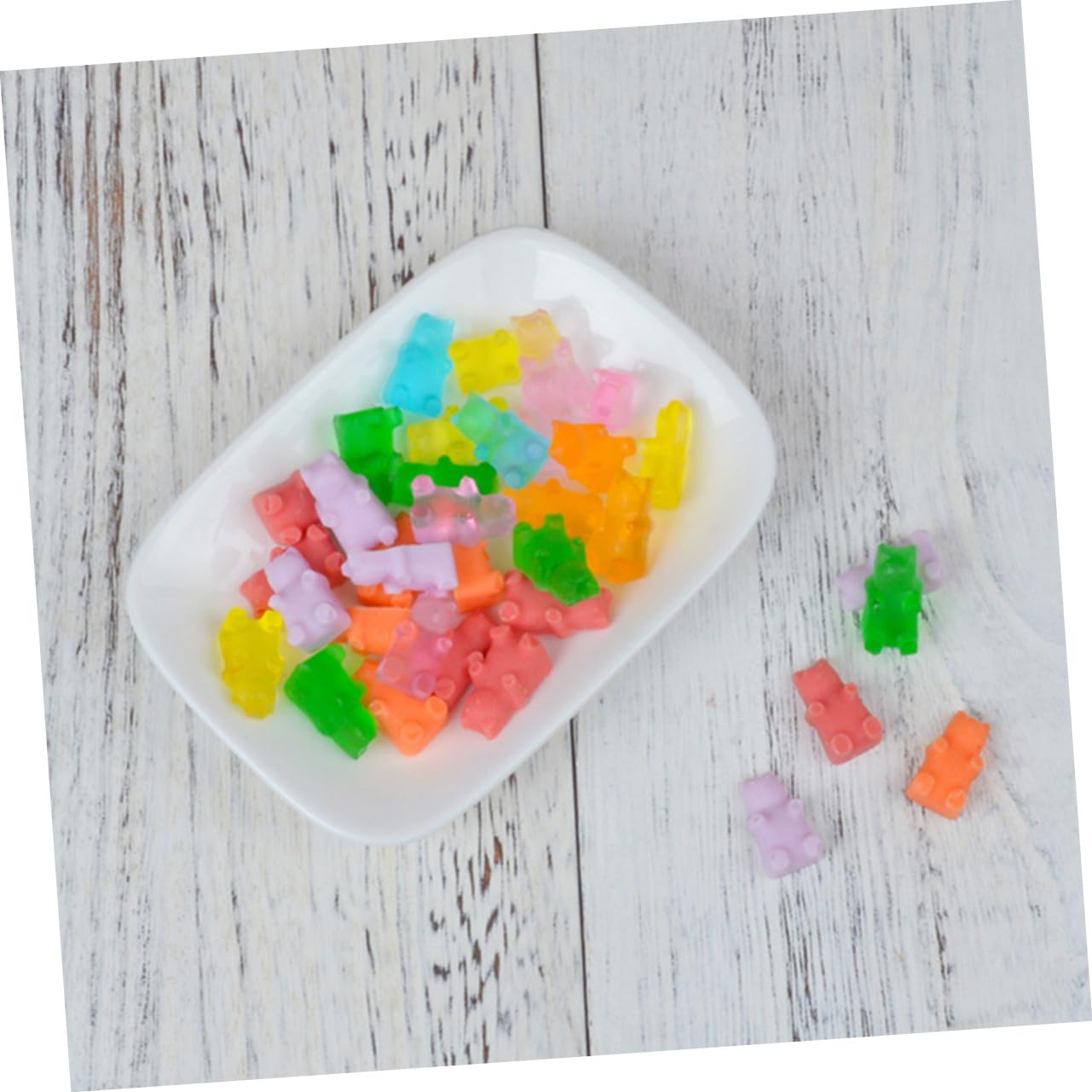 5sets Stampo Forma di Orso in Silicone con Contagocce per Preparare Caramelle Cioccolato Gommose e Dolcetti in Miniatura Facile da Usare e Pulire in Azzurro Verde Rosa e Giallo