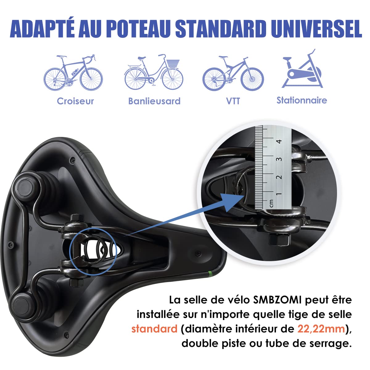 Selle De Vélo Confort En Mousse Mémoire | Ergonomique Et Imperméable Pour Hommes Et Femmes
