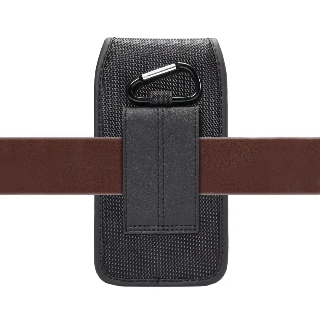 Étui Ceinture Noir Portable Homme, Pochette Téléphone Vertical Sac Ceinture Clip Portefeuille