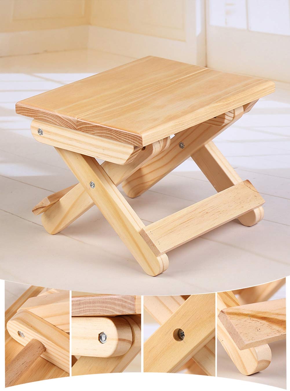 Uklsqma Tabouret Pliant Gain de Place / Petit Siège en Plastique Portable / Chaise Légère Compacte Pliable pour Maison Bureau Plein Air Voyage Camping / Tabouret Durable Gain de Place avec Grande