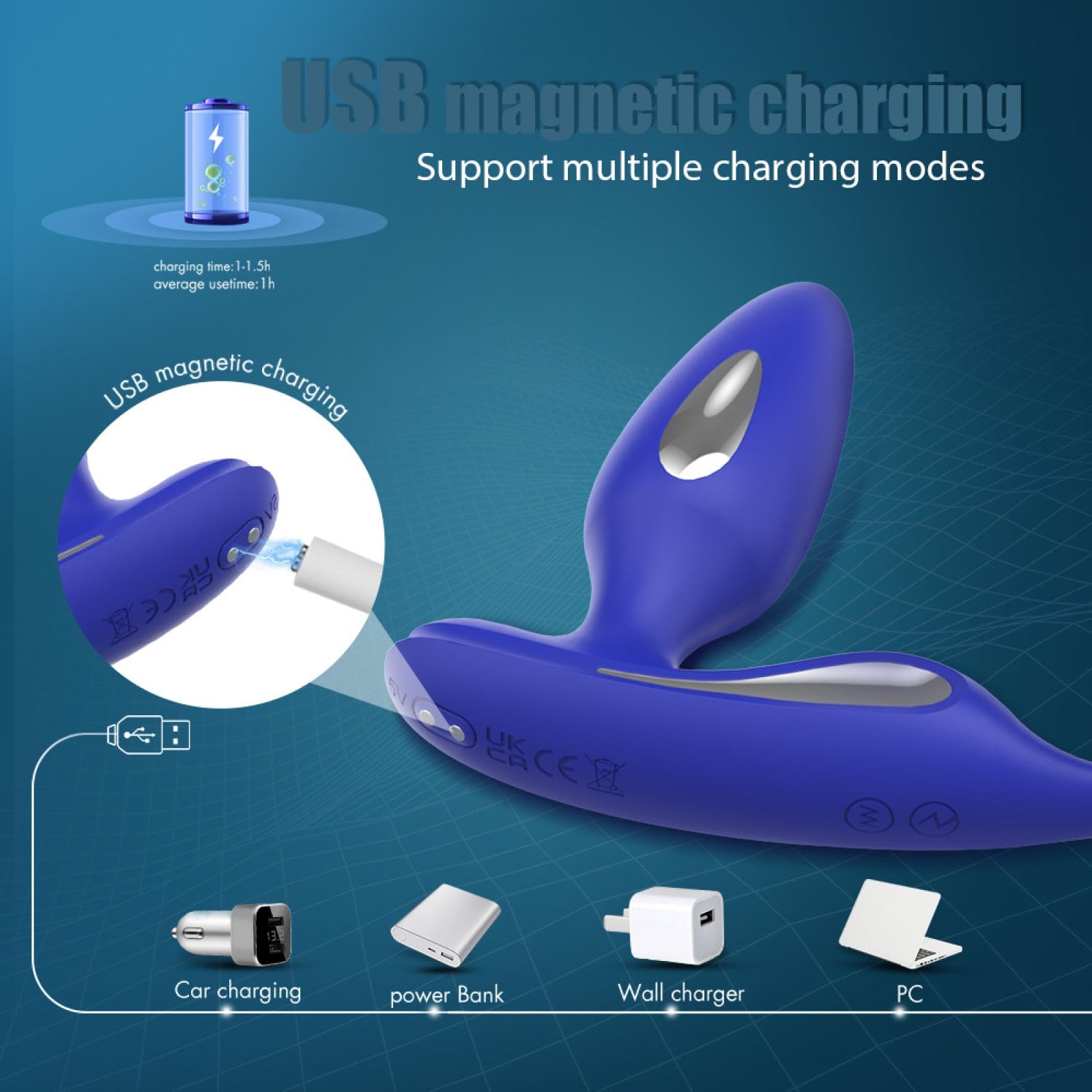 Anello di bloccaggio potente Vibratore anale Masturbatore Macchina del sesso con anello del pene Butt Plug Dildo Giocattoli sessuali per uomini Gay Sex Shop