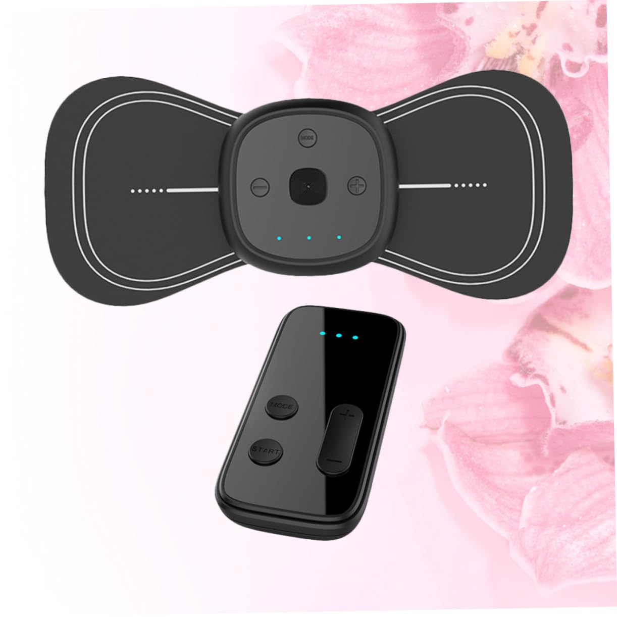 Healvian 3pièces Appareil De Massage Cervical Électrique Rechargeable Autocollant De Massage Intelligent Usb Pour Détente Musculaire Et Fatigue Noir