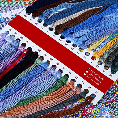 Kit Punto a Croce Timbrato Amante 2 contato kit punto croce stampato tela stampata ricamo set 14ct 11ct fai da te fai da te handmade artigianale ( Color : White , Size : 11CT White Canvas )