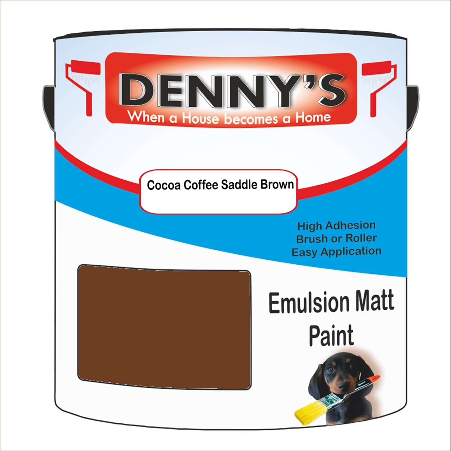 Premium Interior Wall & Ceiling Emulsion Paint – Cocoa Coffee Saddle Brown – Rich Matt Finish, Durable & Washable, Low Odour, Ideal for Living Rooms, Bedrooms & Hallways (250ML Tin)