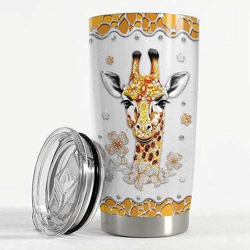 Vista 15 de SANDJEST Vaso de llama – Taza de viaje para café con aislamiento de acero inoxidable de 20 onzas – Regalos de llama para mujeres, niñas