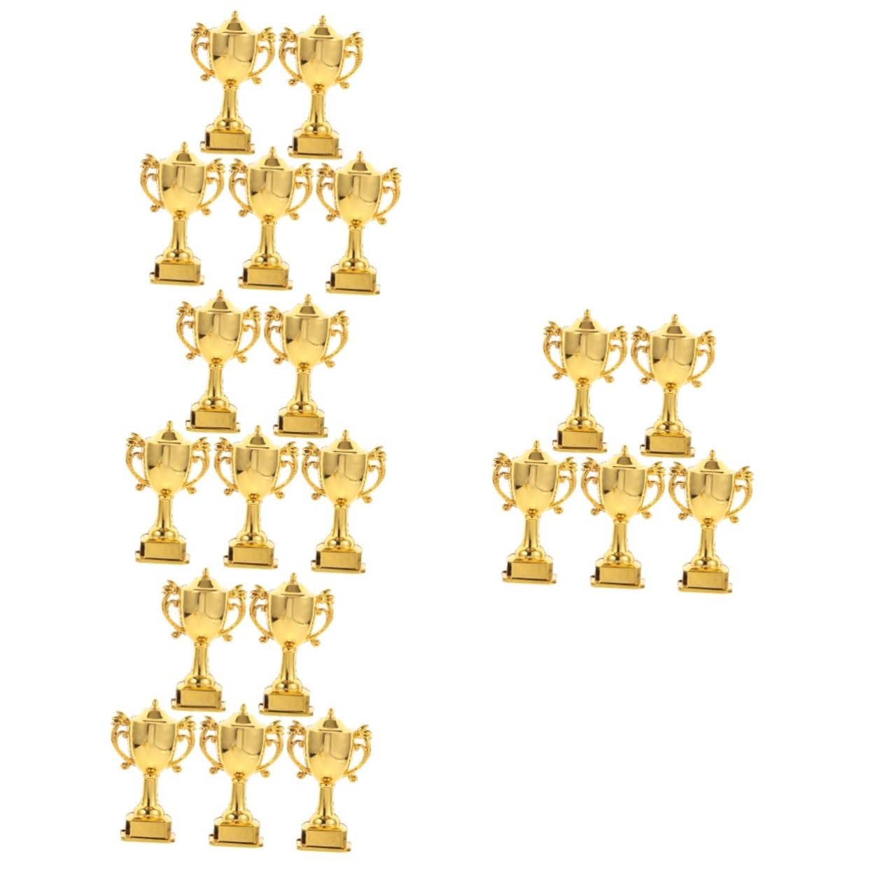 ARTIBETTER 4 Sätze Kuchenmodell Dekoration Kuchen Verzieren Kuchendekorationen Funkelnd Wählt Wettbewerbsparty-versorgung Miniatur-trophäenmodell Plastik Golden 5 Stück * 4