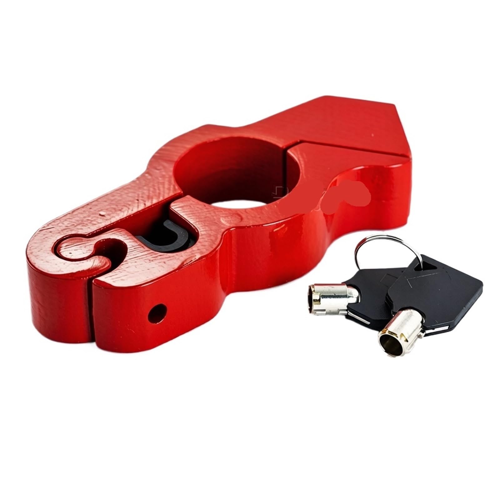 Hydbcnp Red Motorcycle Handlebar Lock Fit For Mondial Flat Track Hps 125 300 Motorcycle Handlebar Lock Motorbike Lock Security(Red)