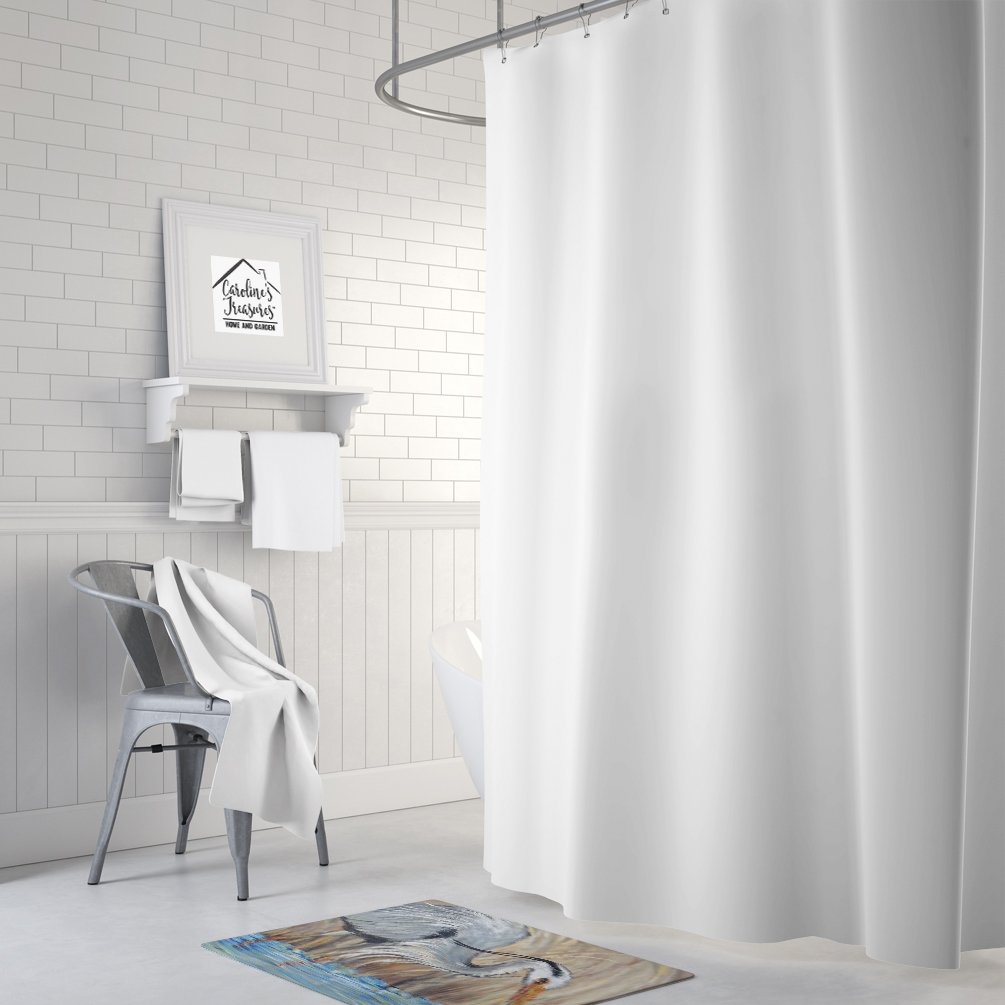 Caroline's Treasures JMK1013RUG Blue Heron in the reeds Machine Washable Memory Foam Mat, Bathroom Rug, Non-Slip Bath Mat, Durable Thick Washable Rugs for Kitchen, Bathroom Quick Dry, Decorative Artwo