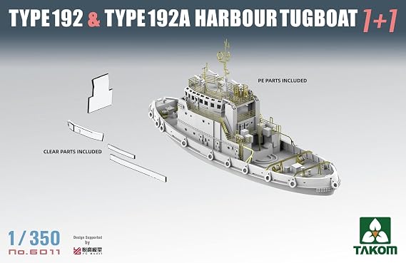 TAKOM 6011 Russian Type 192 & 192A Harbour Tugboat 1+1 1:350 Model Kit