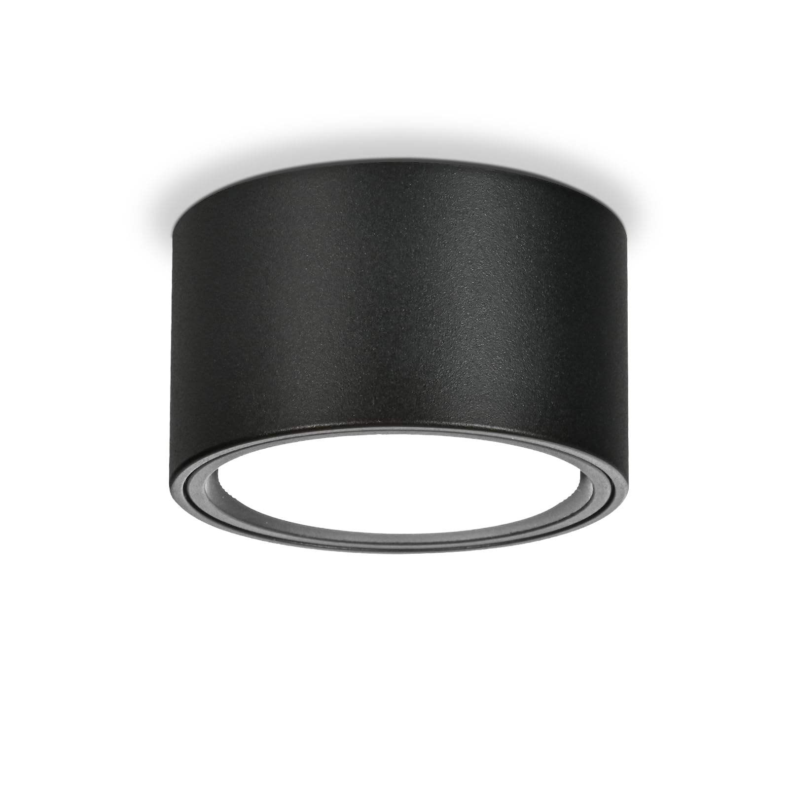 KYOTECH LED Aufbauspot - 4000K Deckenspots Schwarz Matt 6W 550LM GX53 LED Aufbaustrahler - Ø95x55mm Aufputz 230V Aufbauleuchte Deckenlampe Spots Deckenleuchte für Schlafzimmer Wohnzimmer