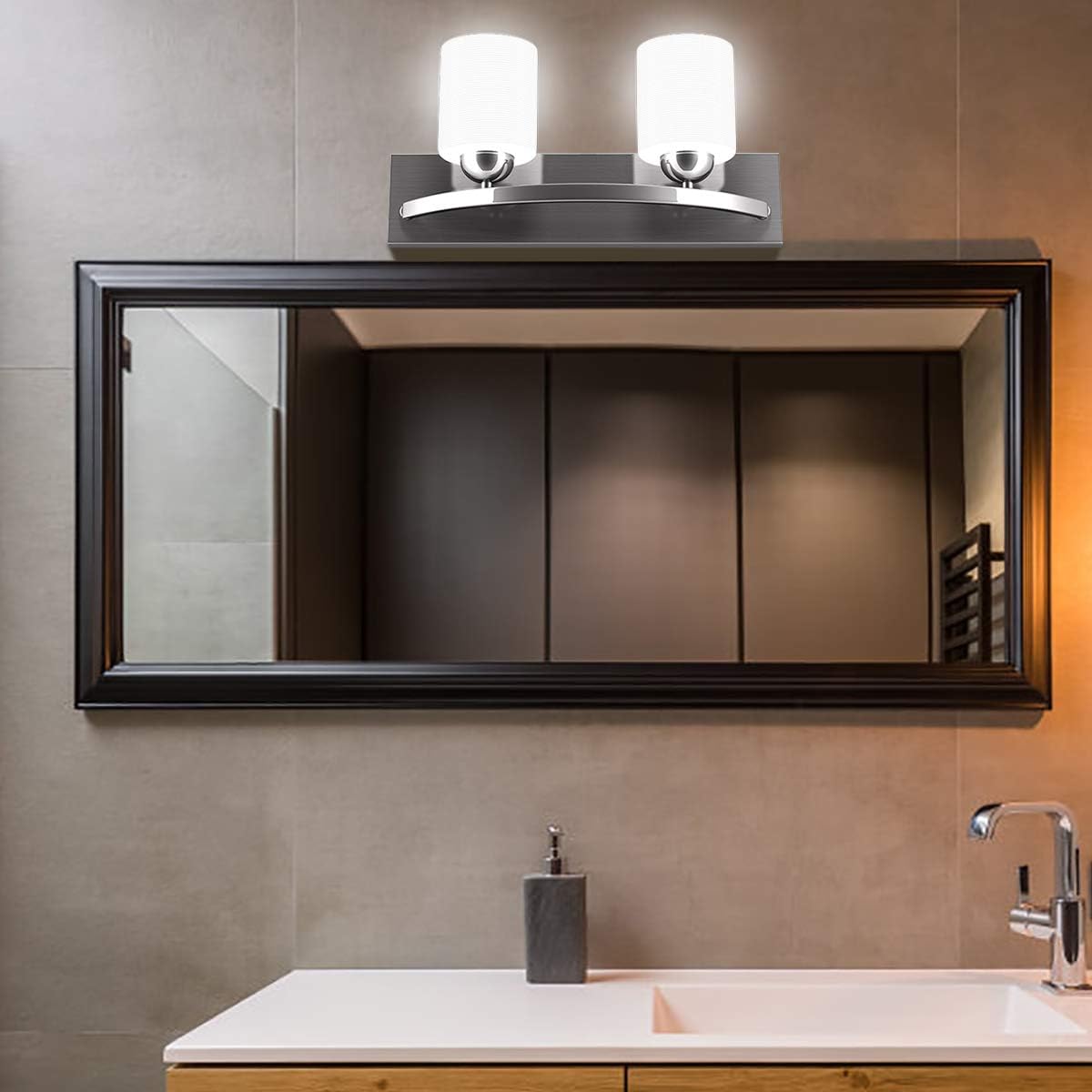 One-Day Sale: Up to 40% Off Tangkula Bathroom Vanity Lamp Brushed Nickel Wall Mounted Vanity Lighting Fixture with White Glass Shade Wall Sconce Pendant Lamp (Nickel, 2) Best Cyber Deals 🔥 Tangkula Bathroom Vanity Lamp Brushed Nickel Wall Mounted Vanity Lighting Fixture with White Glass Shade Wall Sconce Pendant Lamp (Nickel, 2)