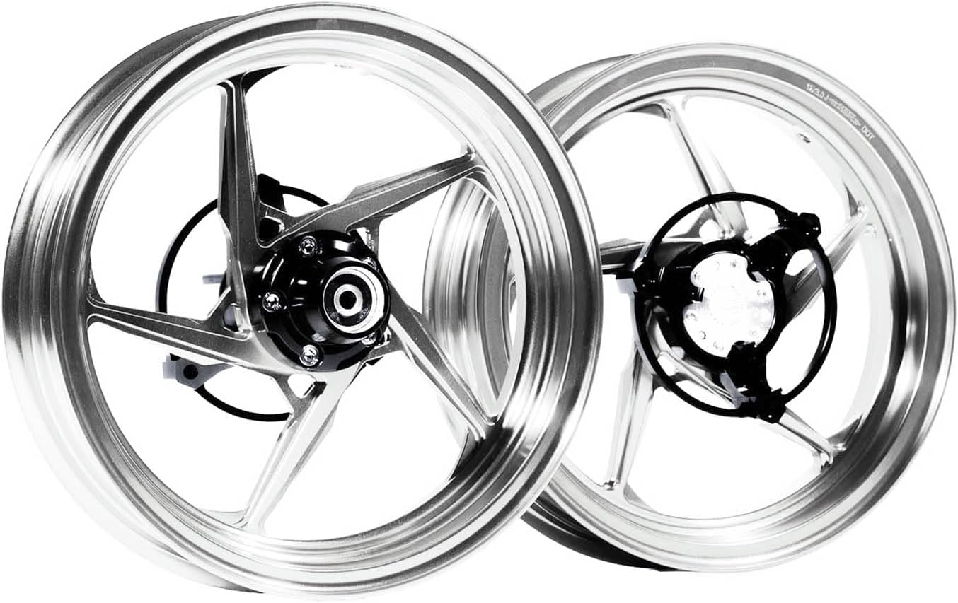 MOS Forged Aluminum Alloy Wheels GR05 Compatible with Yamaha Zuma 125 2022-2025 (Silver)