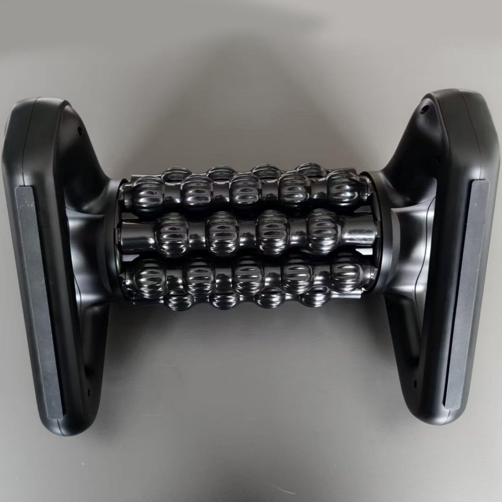 Strumento Elettrico per Massaggio a Percussione Profondo Dei Tessuti, Ideale per Il Sollievo Muscolare, con Rulli a Più File E Impugnatura Ergonomica, Nero E Rosso Rosato