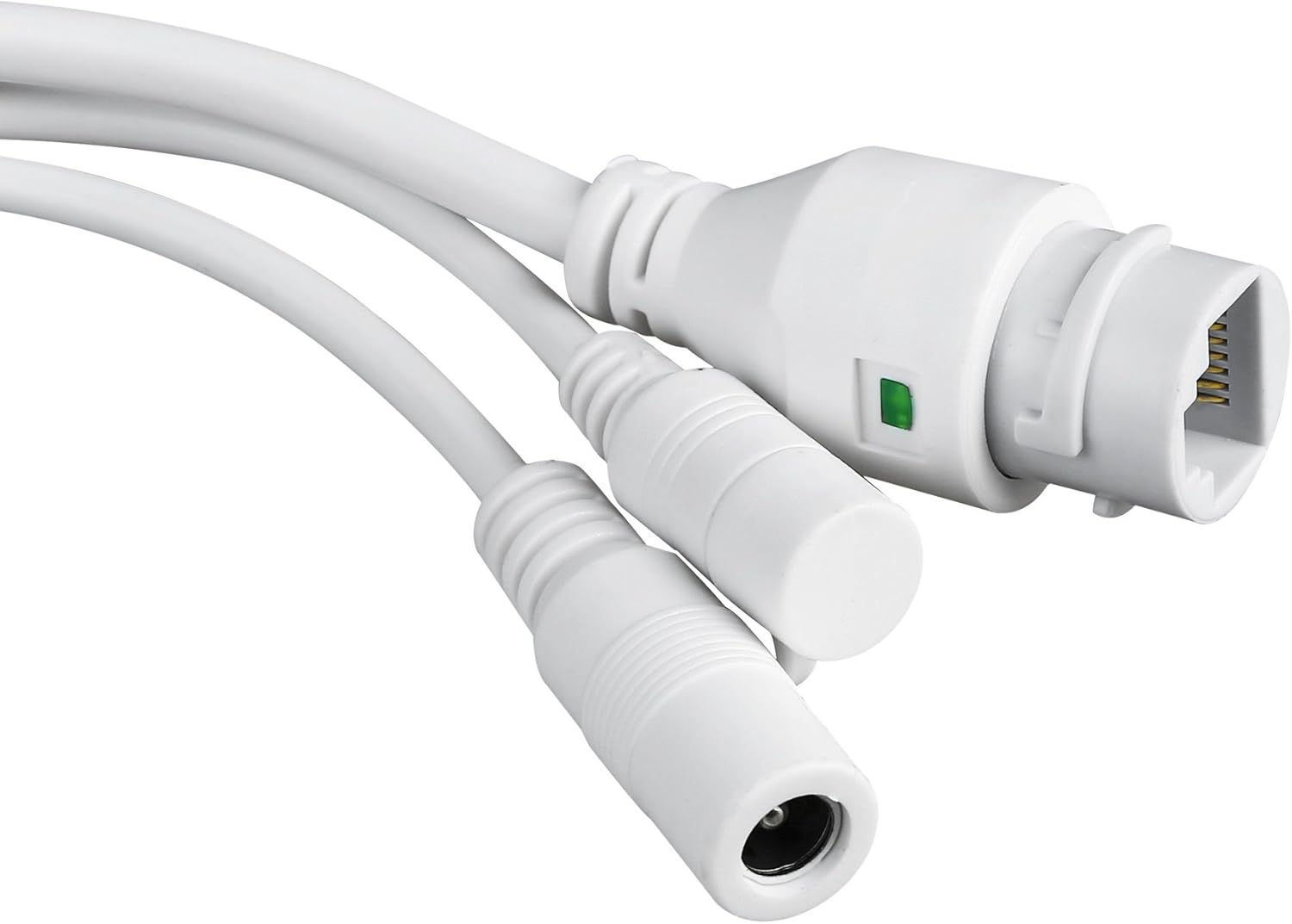 Power and Ethernet cable connections for TENVIS T3875D camera