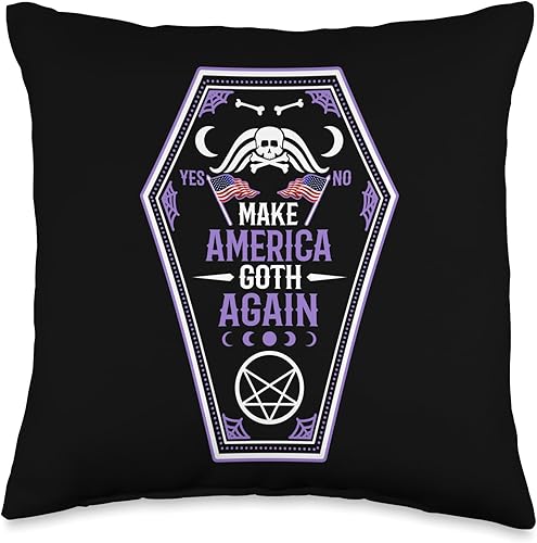 Miniatura 1 de Make America Goth Again - Almohada de 16 x 16 pulgadas, multicolor