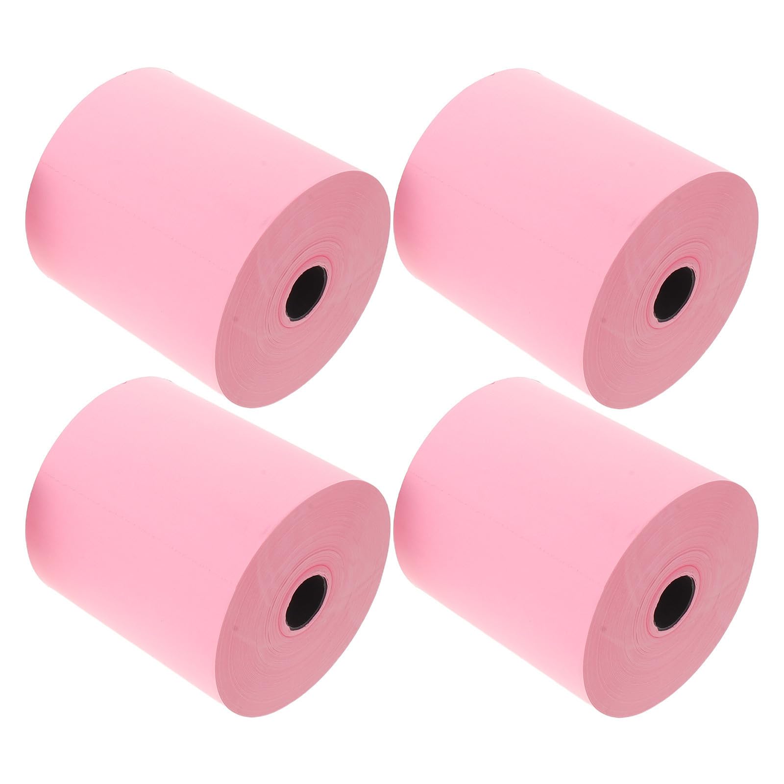Veemoon 4 Rollos Rollo de Papel Térmico Rosa para Impresoras Térmicas Portátil Recubrimiento Térmico Rápido Adecuado para Operaciones en Cadenas Multiterminales