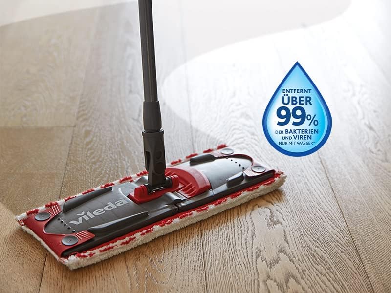 Vileda mop head with 99% bacteria removal claim