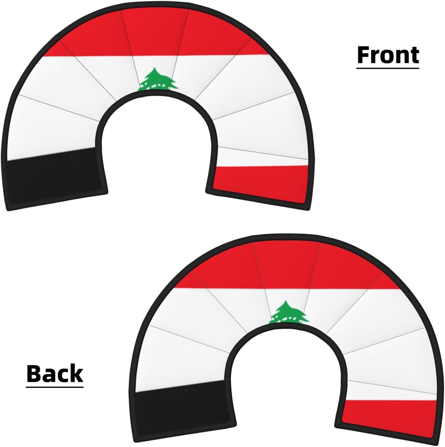 Custom Pet Cones - Unique Design Cat & Dog Cone, Collar for Post-Surgery Recovery, Adjustable Neck Flag of Lebanon Small