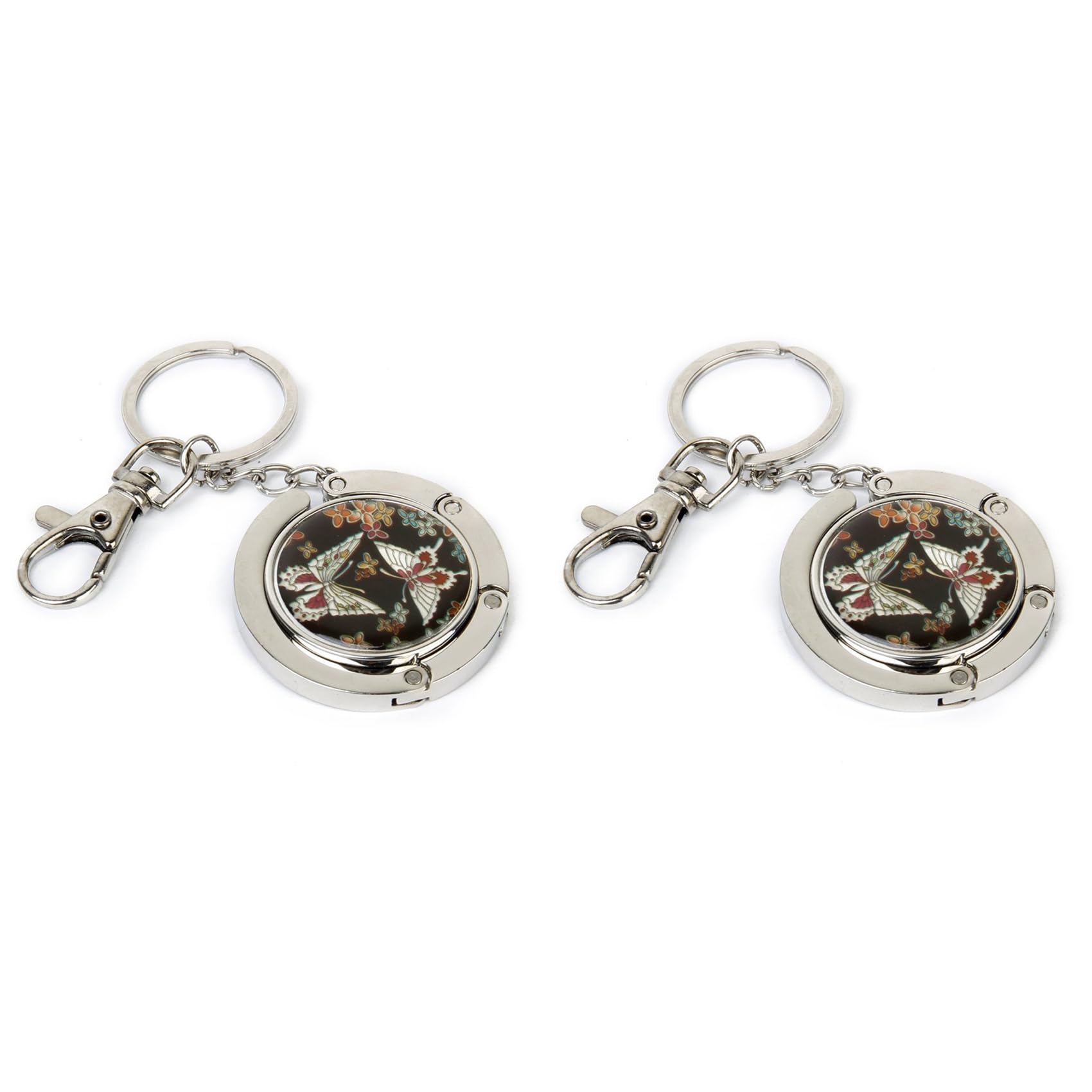 Vjsujehgy 2X Bag Holder Bag Hangers Bag Hook Butterfly Model with Keychain