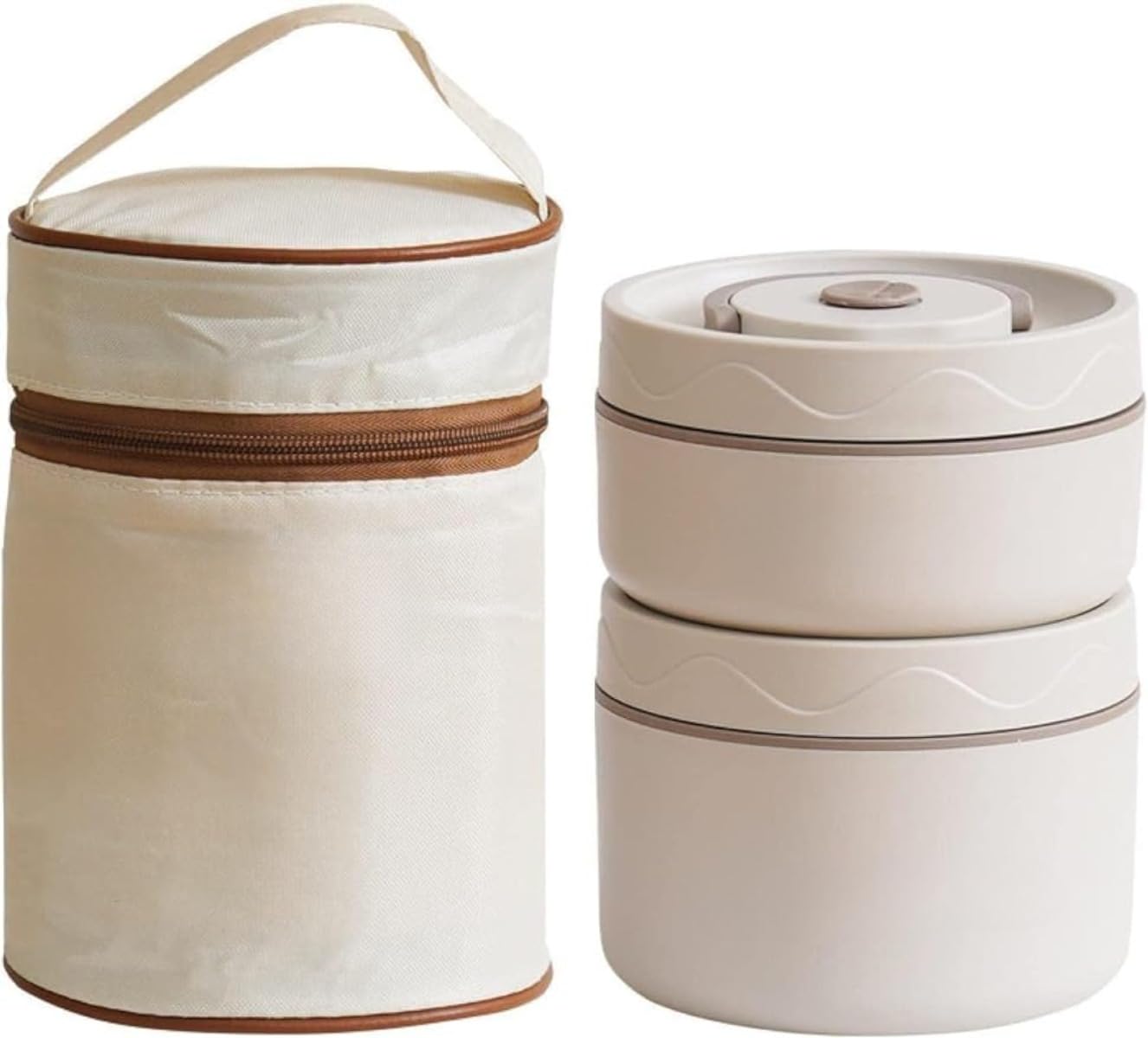 Lunch jar isotherme en inox de grande capacité avec sac de transport étanche multi-couche