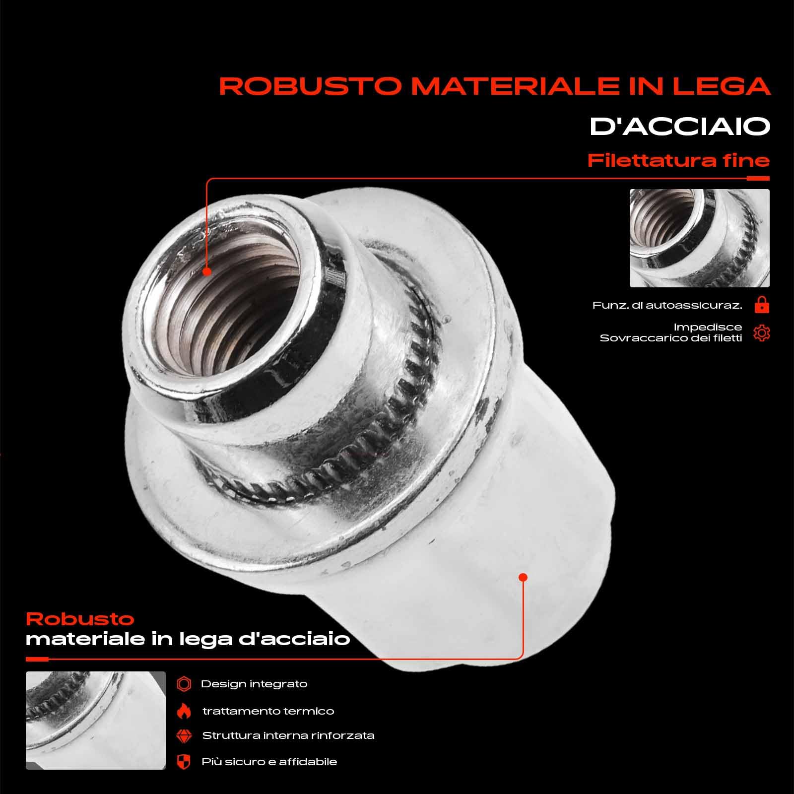 Frankberg 5 dadi per ruota compatibili con C4 LS NX CT ES GS IS Galant Lancer Pajero 4007 Prius Tra 4 1982-2020 9094201033