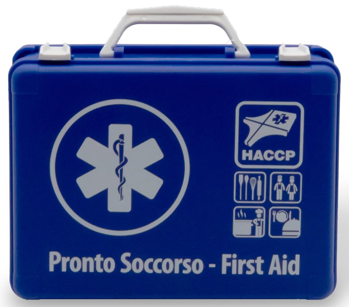 Maletín de primeros auxilios MEDIC 1 HACCP sector alimentario y restauración color azul 250 x 190 x 90 mm
