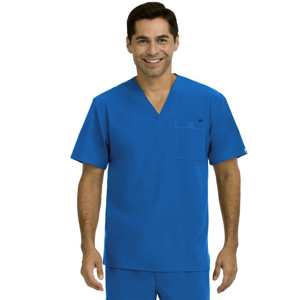 Med CoutureMen's Sport V-Neck 1-Pocket Scrub Top