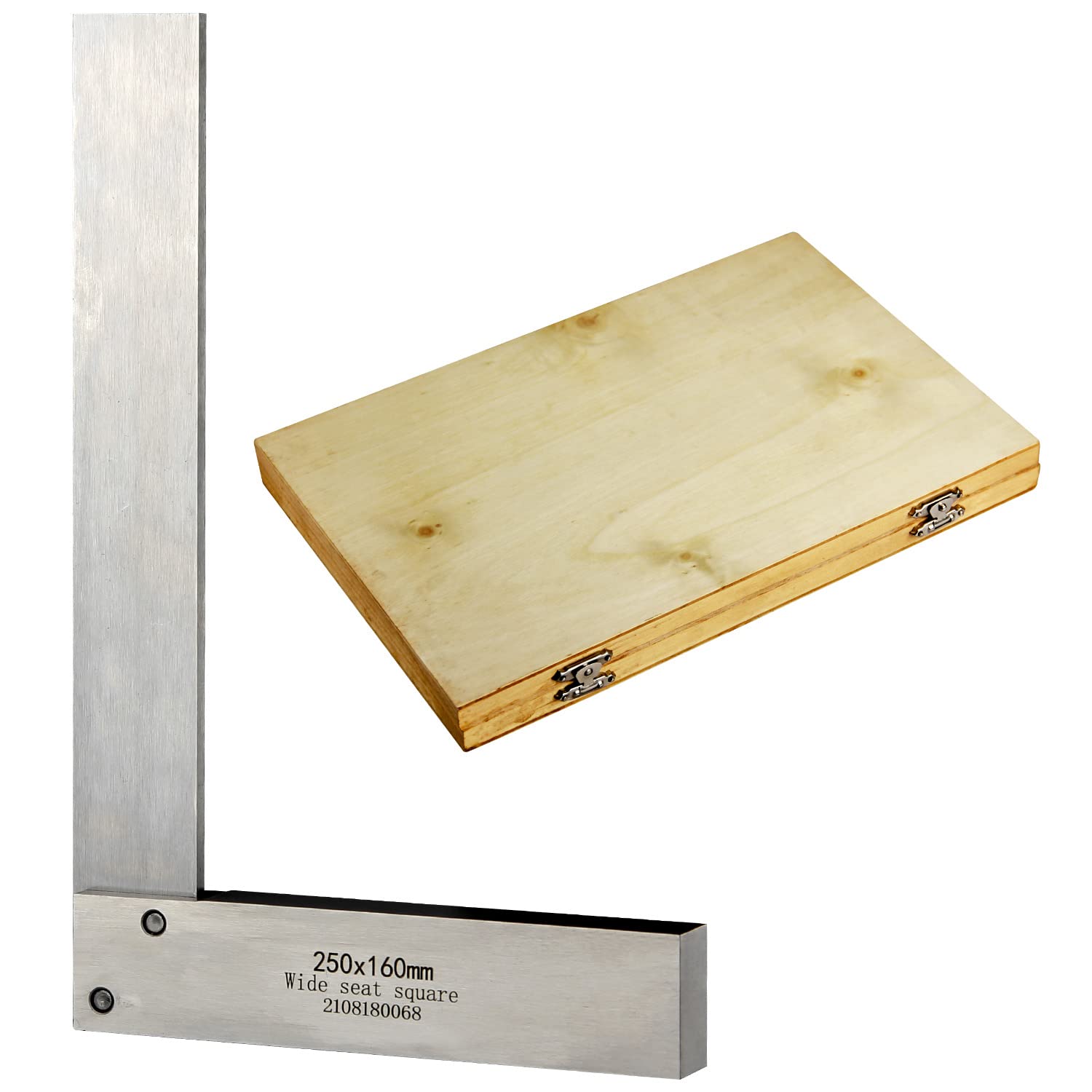Machinist Square Precision Engineer Wide Seat Square 90 Right Angle Ground Hardened Steel Angle Ruler 9.8 x 6.3 Inch