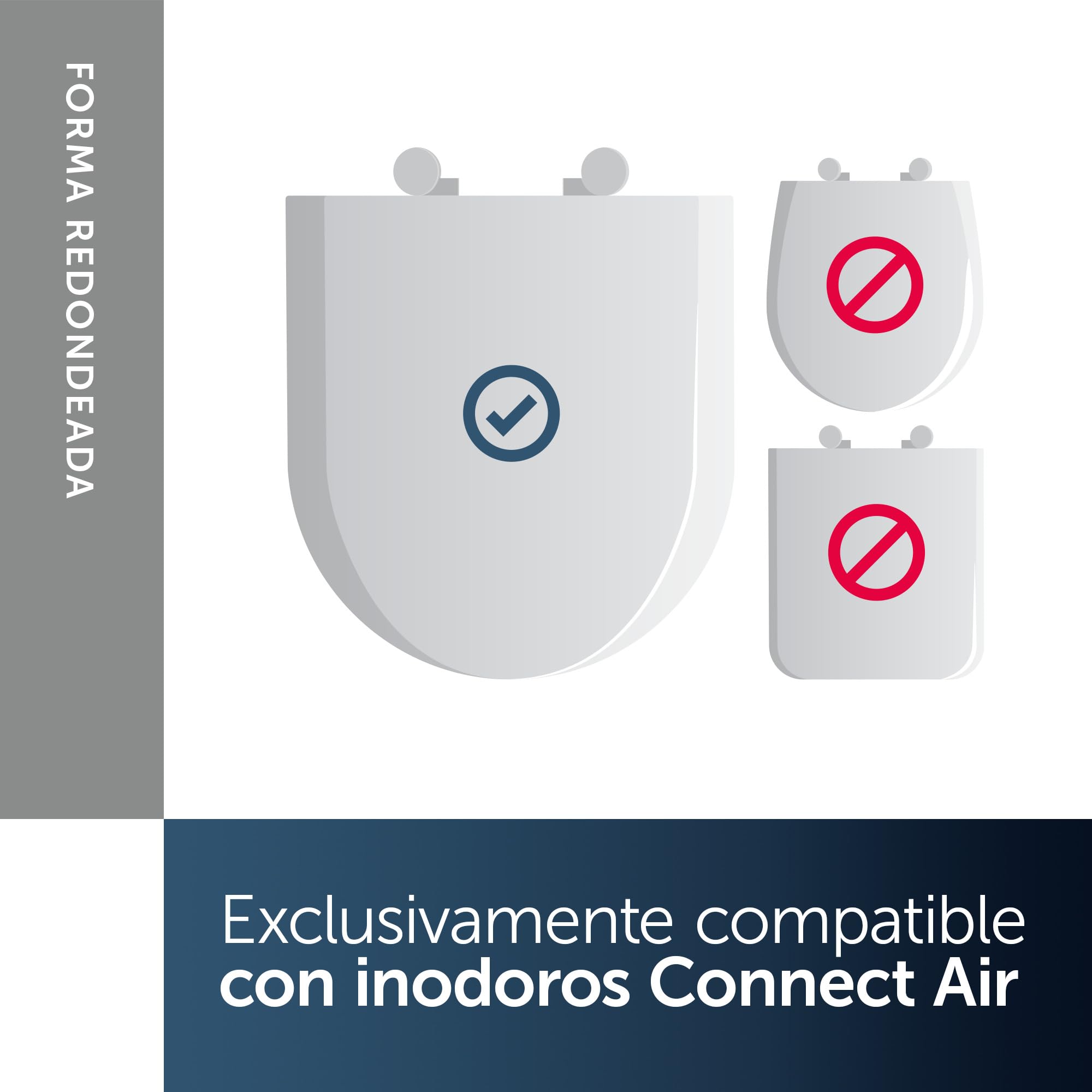 Ideal Standard E036601 Asiento de inodoro Original Connect Air con cierre suave, diseño sándwich, blanco