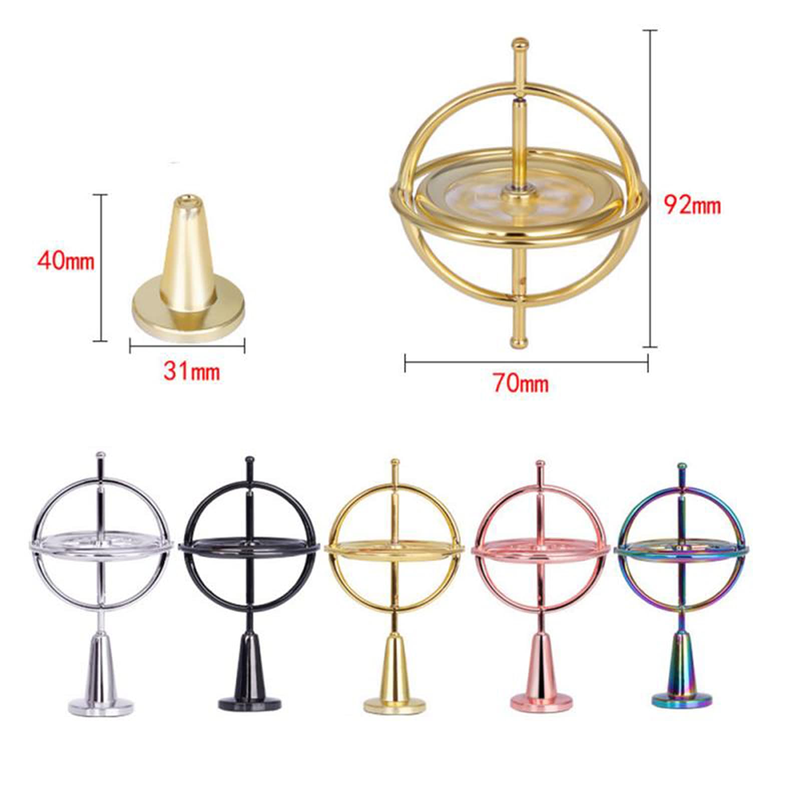 AYNEFY – Gyroscope Mécanique Anti-Gravité En Alliage De Zinc – Toupie D’Équilibre Pour Doigt – Cadeau Anti-Stress Et Éducatif