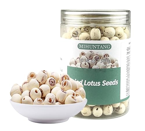 Semilla de loto blanco seco 10.58 oz Semilla de loto seca hueca 10.58 oz